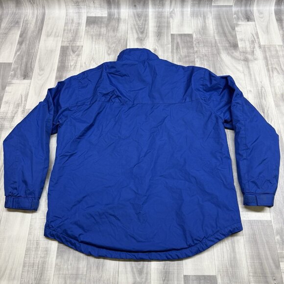 ✅Mens L Cold Storage Blue Lined Windbreaker Lightweight Jacket Hiking  *STAINING - Picture 3 of 11